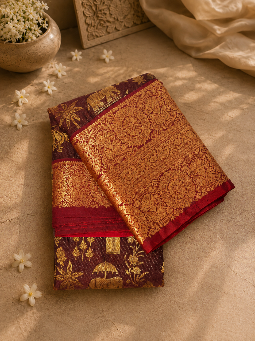 Ruby Gold Heritage Silk