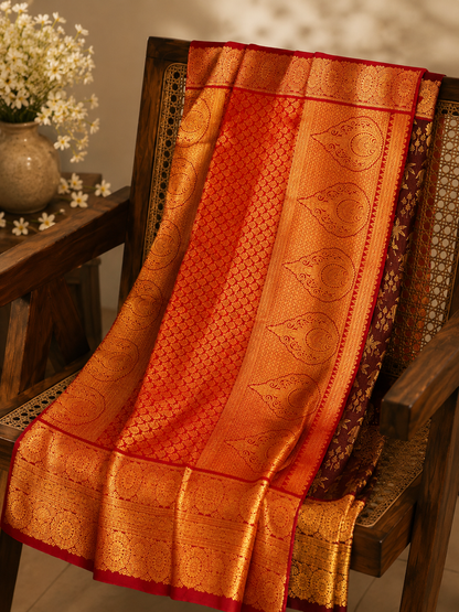 Ruby Gold Heritage Silk