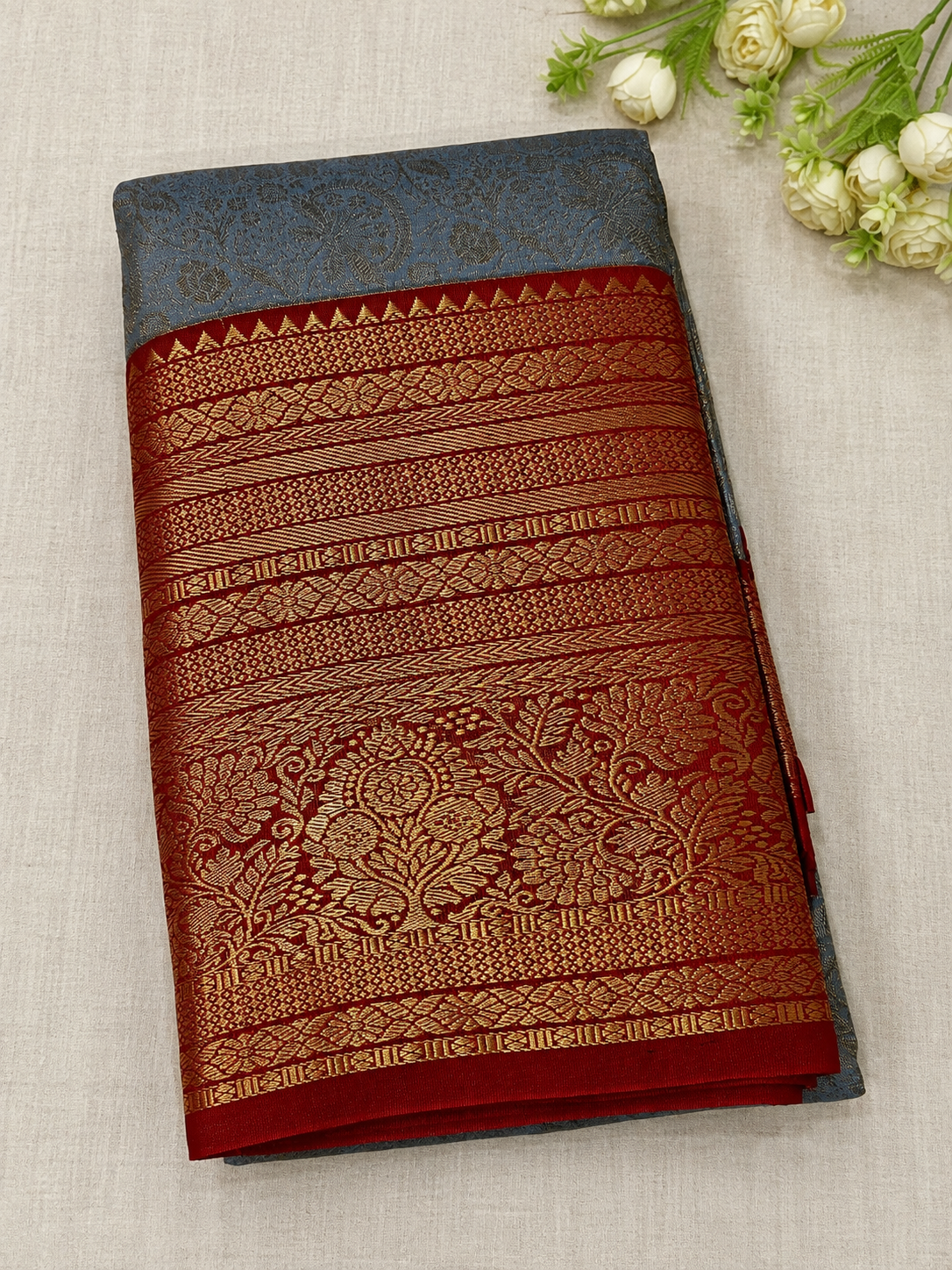Royal Azure Zari Heritage Silk Saree