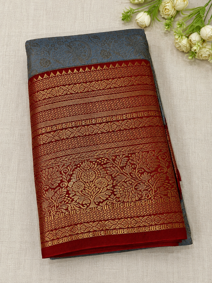 Royal Azure Zari Heritage Silk Saree