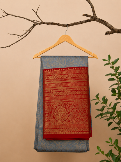 Royal Azure Zari Heritage Silk Saree