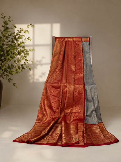 Royal Azure Zari Heritage Silk Saree
