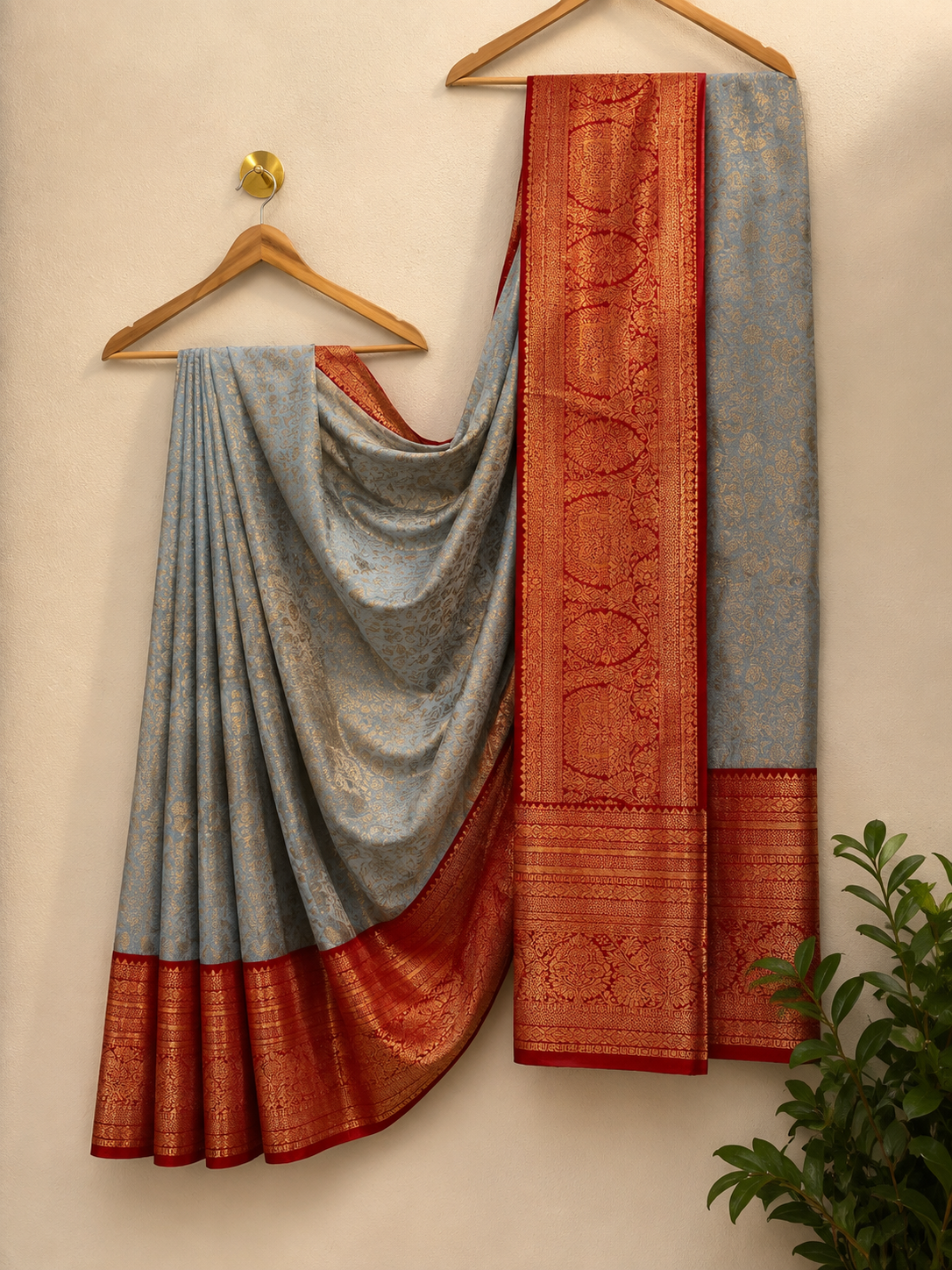 Royal Azure Zari Heritage Silk Saree