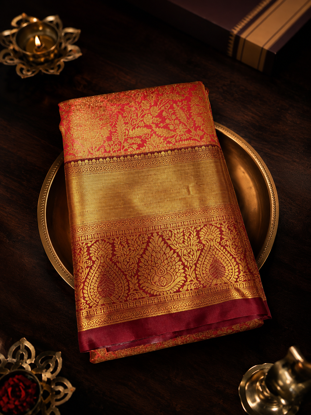 Swarna Gulab Heritage Silk Saree