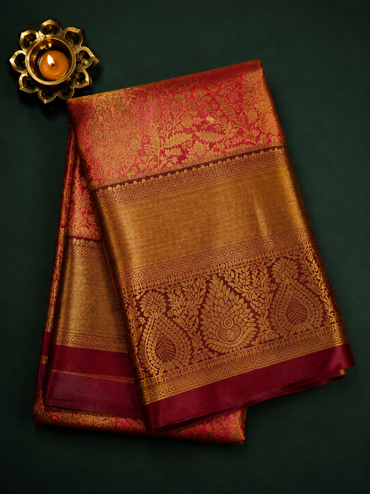 Swarna Gulab Heritage Silk Saree