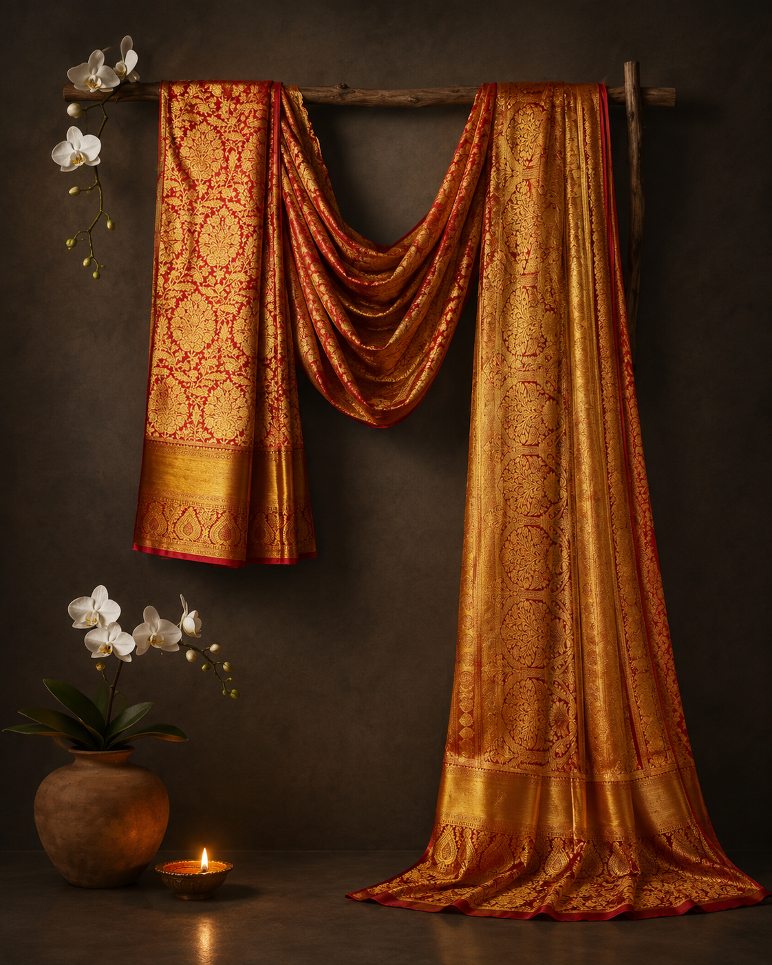 Swarna Gulab Heritage Silk Saree